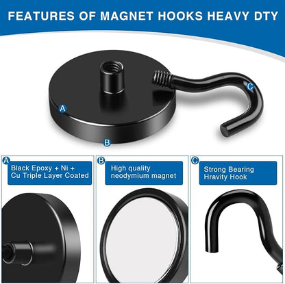 LOVIMAG Magnetic Hooks for Cruise Cabins, 150lbs Cruise Magnets for Door - Image 4