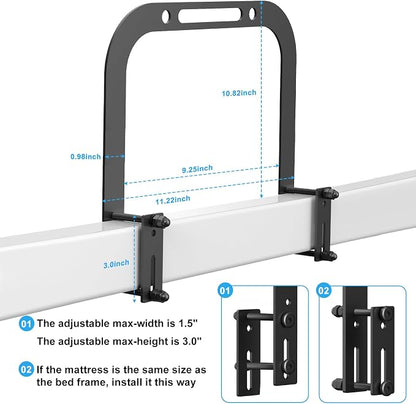 YUOROS Extra Tall Mattress Slide Stopper Holder Gripper Retainer Bar - Image 6