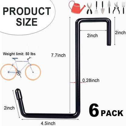 Large Vinyl Coated Heavy Duty Garage Storage Utility Hanging Hooks - Image 4