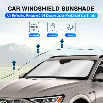 KUST Windshield Sun Shade for Audi Q8 E-Tron Accessories 2019-2024 2025 E Tron - Image 2