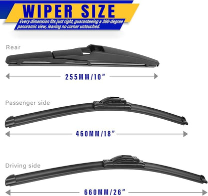 3 wipers Replacement for 2020-2022 2023 Toyota highlander, Windshield Wiper - Image 2