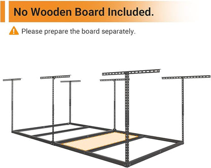 4x8ft Overhead Garage Storage Rack Wooden Decking Not Included, Heavy Duty - Image 4