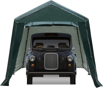 ERGOMASTER 8 Ft x 14 Ft Outdoor Carport Patio Storage Shelter Metal Frame and - Image 8