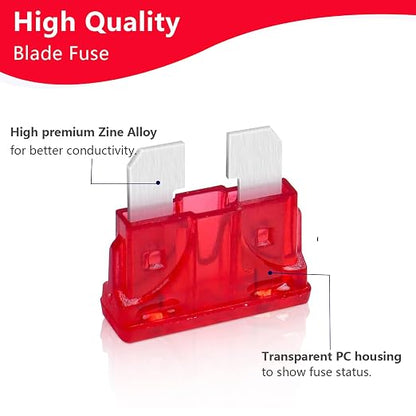 10 Amp Standard Fuse, 10A Car Blade Fuses - Image 3