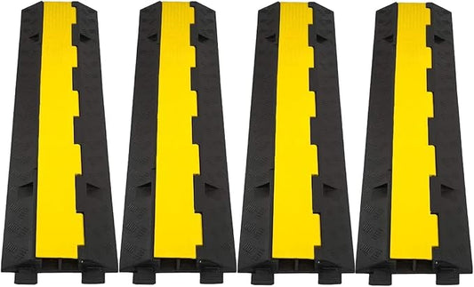 CXRCY Cable Ramp 4 Pack 2 Channel 11000lbs axle Capacity Floor Cable Cord by CXRCY