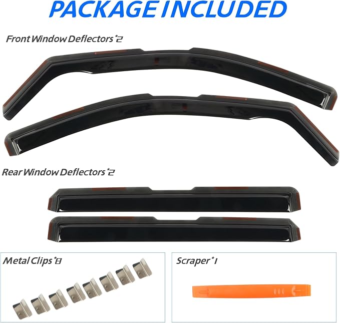 in-Channel Rain Guards Fit for 2020-2025 Chevrolet Silverado/GMC Sierra - Image 6