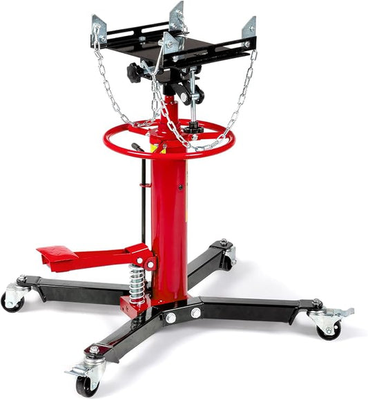 TUFFIOM Transmission Jack, 1100 lbs 1/2Ton Hydraulic 2-Stage High Lift Vertical by TUFFIOM