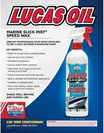 Lucas Oil 10980 Slick Mist Marine Speed Wax, 24 Oz by LucasOil