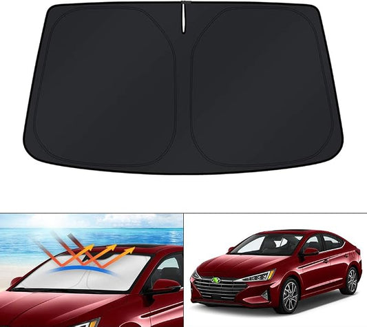 KUST Windshield Sun Shade for Hyundai Elantra 2017-2020 Custom Fit Sunshade by KUST