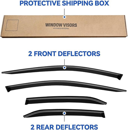 Window Visors Rain Guards for 2018-2024 Toyota Camry, Out-Channel Window Vent - Image 5