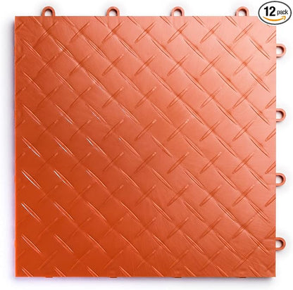 Big Floors RaceDeck Diamond Plate Design, Durable Interlocking Modular Garage by BigFloors
