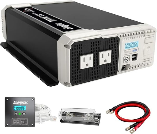 Energizer 3000W Pure Sine Wave Inverter 12V DC to 120V AC Converter by Energizer