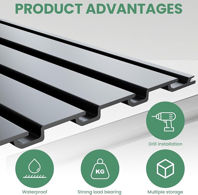 Slatwall Panel Wall Storage Systems, 4x8 ft Slat Wall Paneling Garage Wall - Image 4