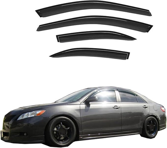Wind Deflector Compatible with 2002-2006 Toyota Camry Smoke Sun/Rain Guard by GLDIFA