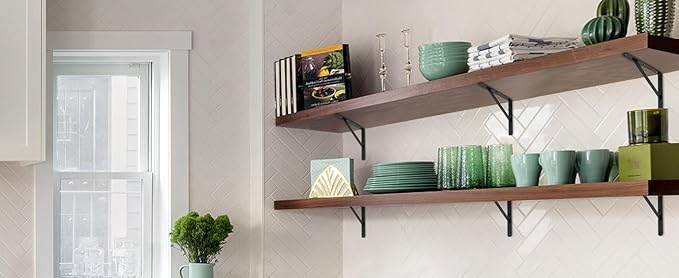 6 Pack L16 x H 10" Black Heavy Duty Shelf Brackets - Image 7