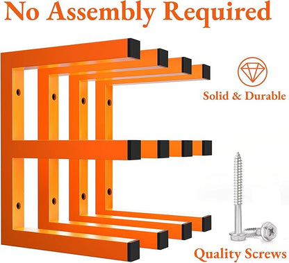 Heavy Duty Lumber Storage Rack Wall Mount, Metal Wood Rack Organizer - Image 3