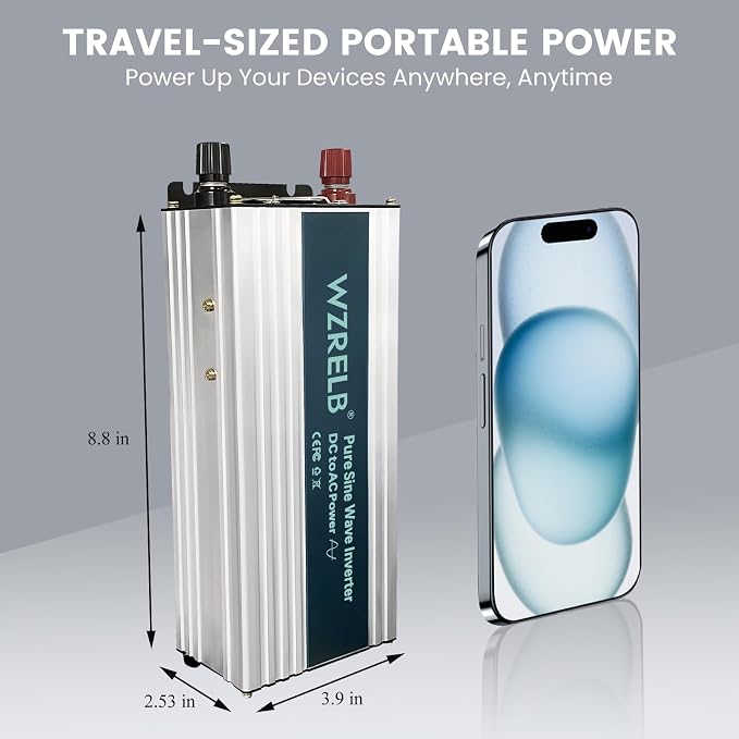 WZRELB 800W Pure Sine Wave Inverter 36V DC to 110V 120V AC Power Converter - Image 5