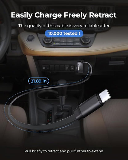 84W Max Retractable Fast Car Charger - Image 5