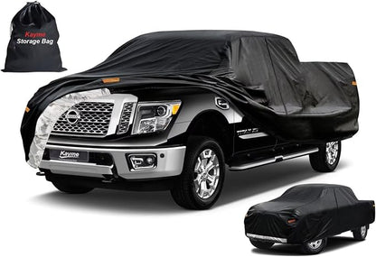 Kayme Truck Cover Custom Fit Nissan Titan XD Crew Cab Short Bed. Full Exterior by kayme