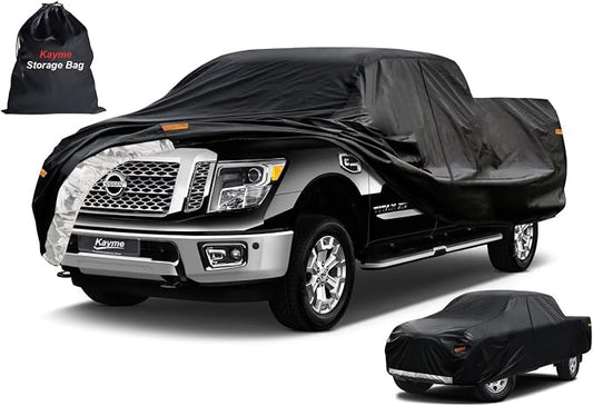 Kayme Truck Cover Custom Fit Nissan Titan XD Crew Cab Short Bed. Full Exterior by kayme