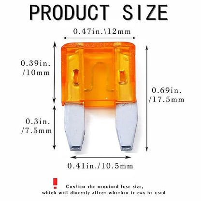 100 Pack Auto Fuses 5 AMP APM/ATM 32V Mini Blade Style Fuses 5A Short Circuit - Image 2