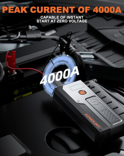 Car Jump Starter 4000A, Portable Car Battery Jump Starter - Image 3