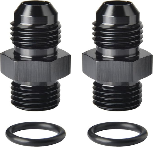 6AN Male Flare to 6AN ORB O-ring Boss Fuel Pump Rail Adapter Fitting Aluminum by Podavelle