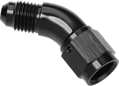 45 Degree 4AN Male to 4AN Female Swivel Full Flow Fitting Adapter Coupler - Image 4