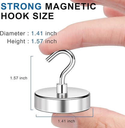 LOVIMAG Magnetic Hooks Heavy Duty, Super Stong Magnetic Hooks Neodymium Magnet - Image 2