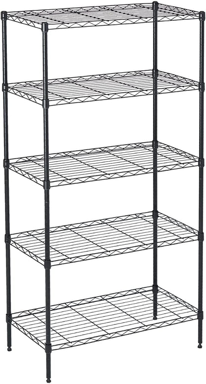 5 Tier Wire Shelving Unit Storage Rack, Metal Heavy Duty Utility Organizers by DisplaysByJack