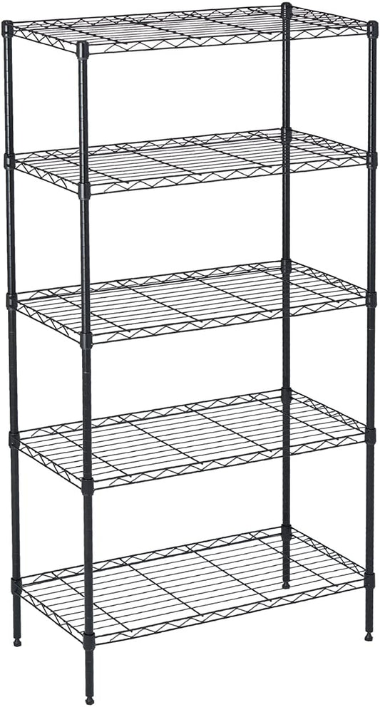 5 Tier Wire Shelving Unit Storage Rack, Metal Heavy Duty Utility Organizers by DisplaysByJack