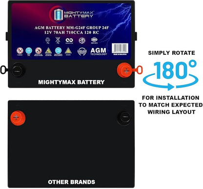 Mighty Max Battery MM-G24F Start and Stop Car BCI Group Size 24F 12V 70Ah - Image 7