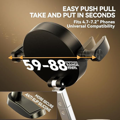 2025 Upgraded Foldable 2-in-1 Clip & Vacuum Magnetic Suction Car Phone Holder - Image 5