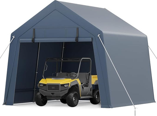 10x10FT Outdoor Storage Shed, Portable Carport by GarveeLife