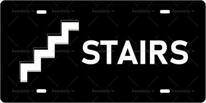 STAIRS Vintage Metal Tin Sign License Plate Bar Cafe Garage Cave Home Room Wall by Unknown
