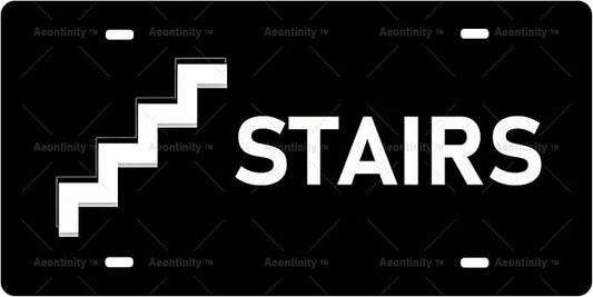 STAIRS Vintage Metal Tin Sign License Plate Bar Cafe Garage Cave Home Room Wall by Unknown
