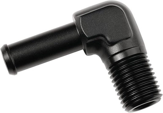 1/4 NPT Male to 3/8" Hose Barb Fitting Adapter 90 Degree Elbow Aluminum Black by Podavelle