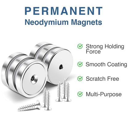 MIKEDE Strong Magnets Heavy Duty, 110LB Neodymium Cup Magnets - Image 5