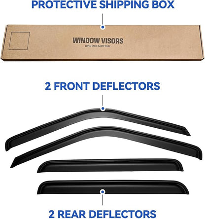 Window Visors Rain Guards for 1995-2000 Chevy Tahoe/GMC Yukon, Out-Channel - Image 5