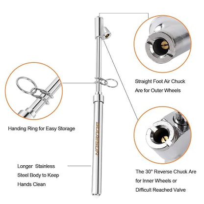 GODESON Dual Head Tire Pressure Gauge, Heavy Duty Tire Pressure Gauge Range - Image 4