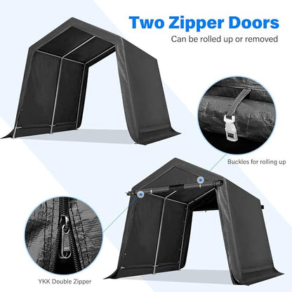 ADVANCE OUTDOOR 8x8 ft Storage Shelter Garage Tent - Image 3