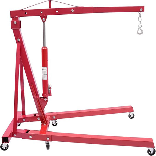 LOYALHEARTDY 1 Ton Hydraulic Engine Hoist, Folding Engine Lift by LOYALHEARTD