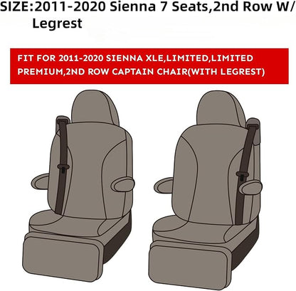 EKR Sienna Seat Covers for 2011-2020 Toyota Sienna XLE, Limited Premium - Image 2