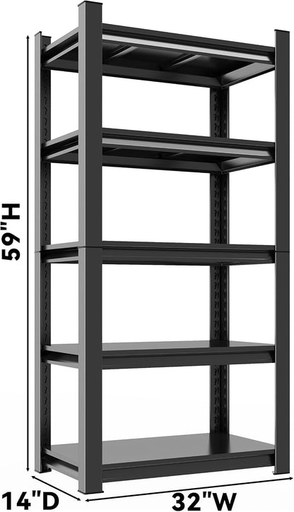 59" H Garage Shelving 3000LBS Capacity Heavy Duty Storage Shelves, Adjustable 5 - Image 3