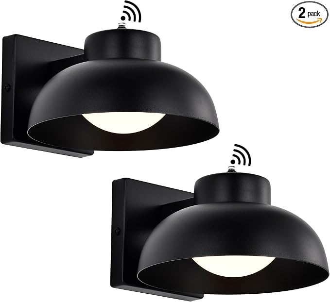 Black Exterior Light Fixtures, 2 Pack Dusk to Dawn LED Outdoor Wall Lights by Unknown