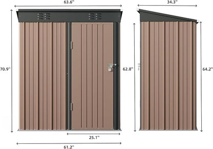 Bealife Outdoor Storage Shed Clearance, Metal Outdoor Storage Cabinet, - Image 8
