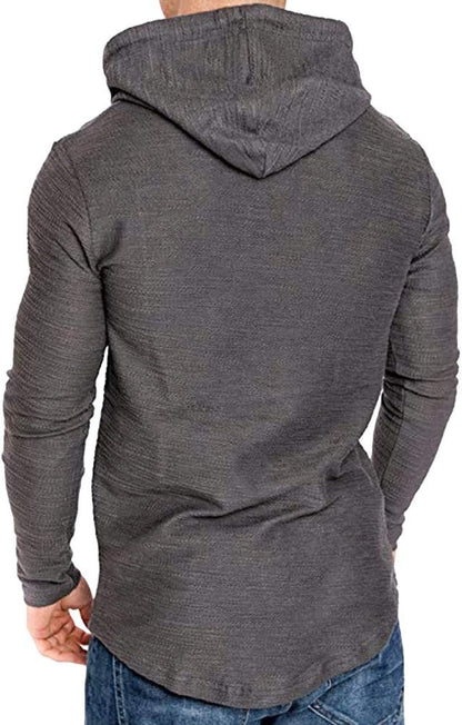 Lexiart Mens Fashion Athletic Hoodies Sport Sweatshirt Solid Color Fleece - Image 5