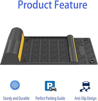 8 Pack Parking Mats for Garage Floors, 21.6" X11.4" Durable Rubber Car Parking - Image 2
