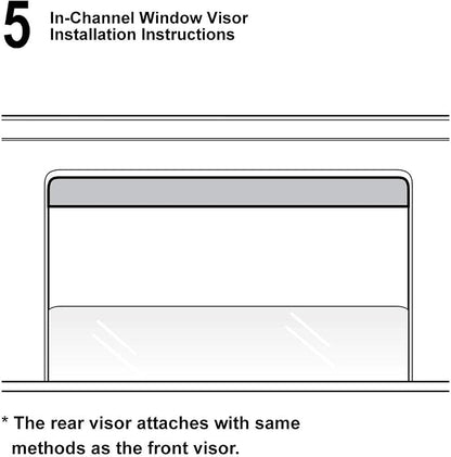 2pcs Compatible With 93-11 Ranger In Channel Style Sun Rain Guard Durable Side - Image 7