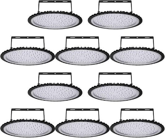 Viugreum 10 Pack 500W UFO LED High Bay Light, 50000LM 6500K Daylight White by Viugreum